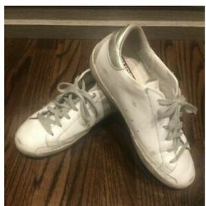 Golden Goose White/Silver Sneakers, 38